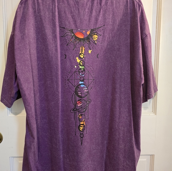 🟪Purple Graphic Men's Shirt - Picture 3 of 4
